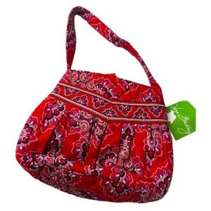 VERA BRADLEY small tote retired red frankly scarlet pattern purse bag NWT